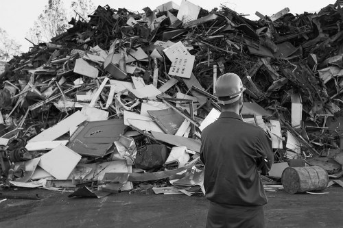 Front view of a skip on a residential street in Croydon